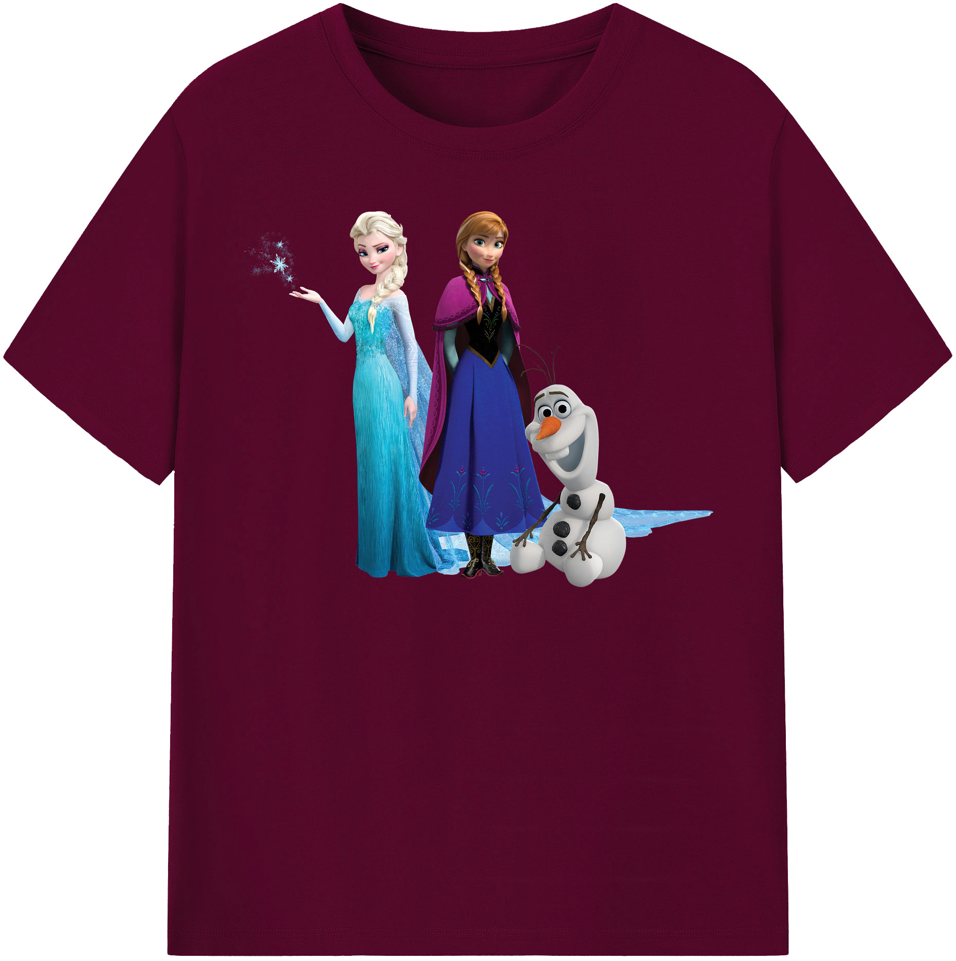 （画像用） アナと雪の女王 アンナ エルサ Frozen Anna Elsa レディースカジュアルプリントTシャツ（綿100％）